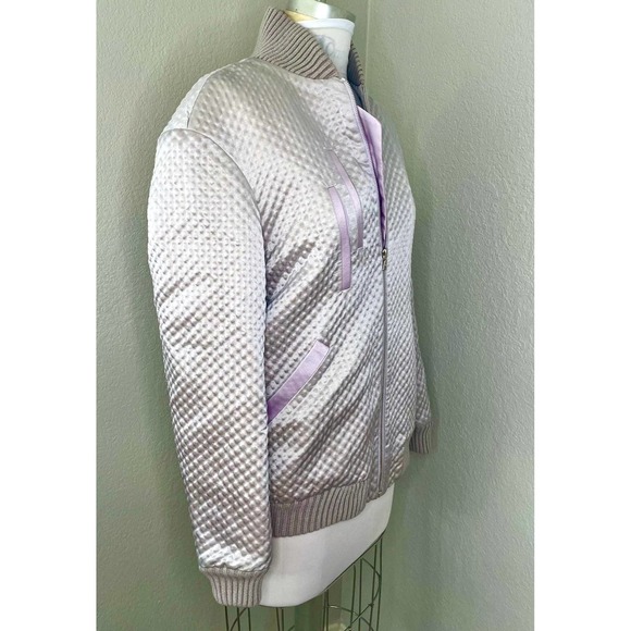 Omandi Silver and Lilaic Bomber Jacket - Picture 4 of 5